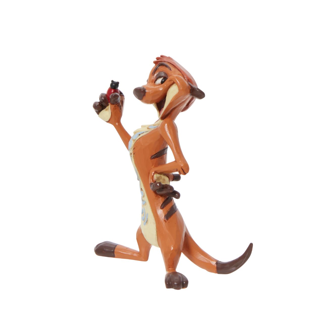 Disney The Lion King Timon Mini Figurine  Timon from the classic 1994 film The Lion King has been immortalised in this mini figurine. Designed by award winning artist Jim Shore, hand crafted using high quality cast stone and hand painted.