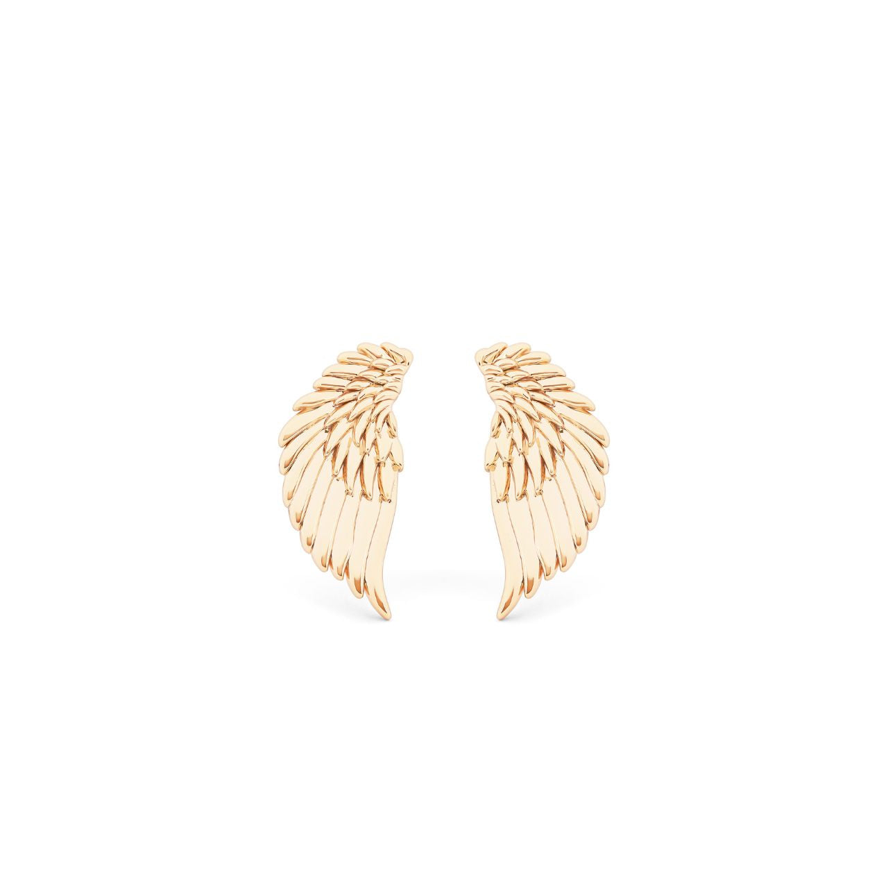 Elevate your style with these stunning gold Angel Wing Stud Earrings from Tipperary. Crafted with expert precision, these earrings feature delicate angel wing details for a beautiful and timeless look. Perfect for any occasion and sure to be a cherished addition to your jewellery collection.