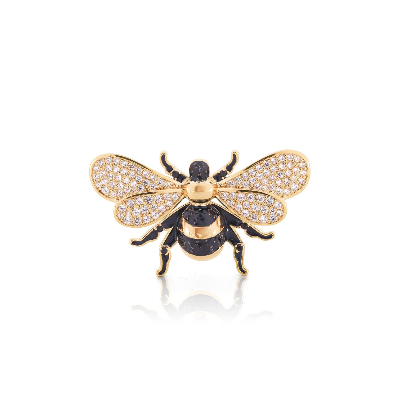 This elegant bee brooch by Tipperary is the perfect accessory to add to your wardrobe. Crafted with expert precision, the bee shape is a nod to nature and can add a touch of sophistication to any outfit. Made with high-quality materials, this brooch is sure to impress.