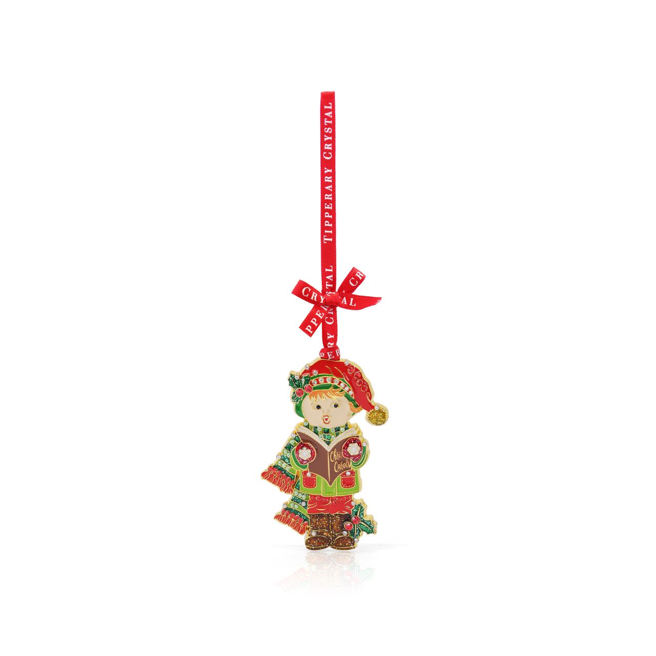 Carol Singer Sparkle Christmas Decoration by Tipperary