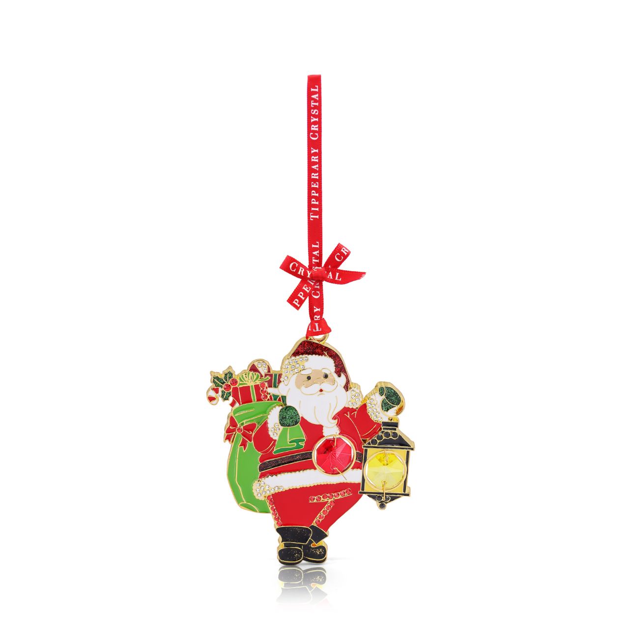 Gem Christmas Decoration - Santa & Lantern by Tipperary