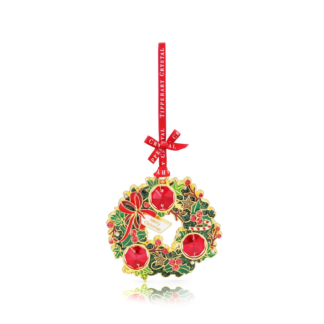 This elegant Gem Wreath Christmas Decoration by Tipperary is the perfect addition to your holiday décor. Its festive design and intricate gem detailing add a touch of glamour to any room. Add some sparkle to your home this Christmas with the Tipperary Gem Wreath Decoration.