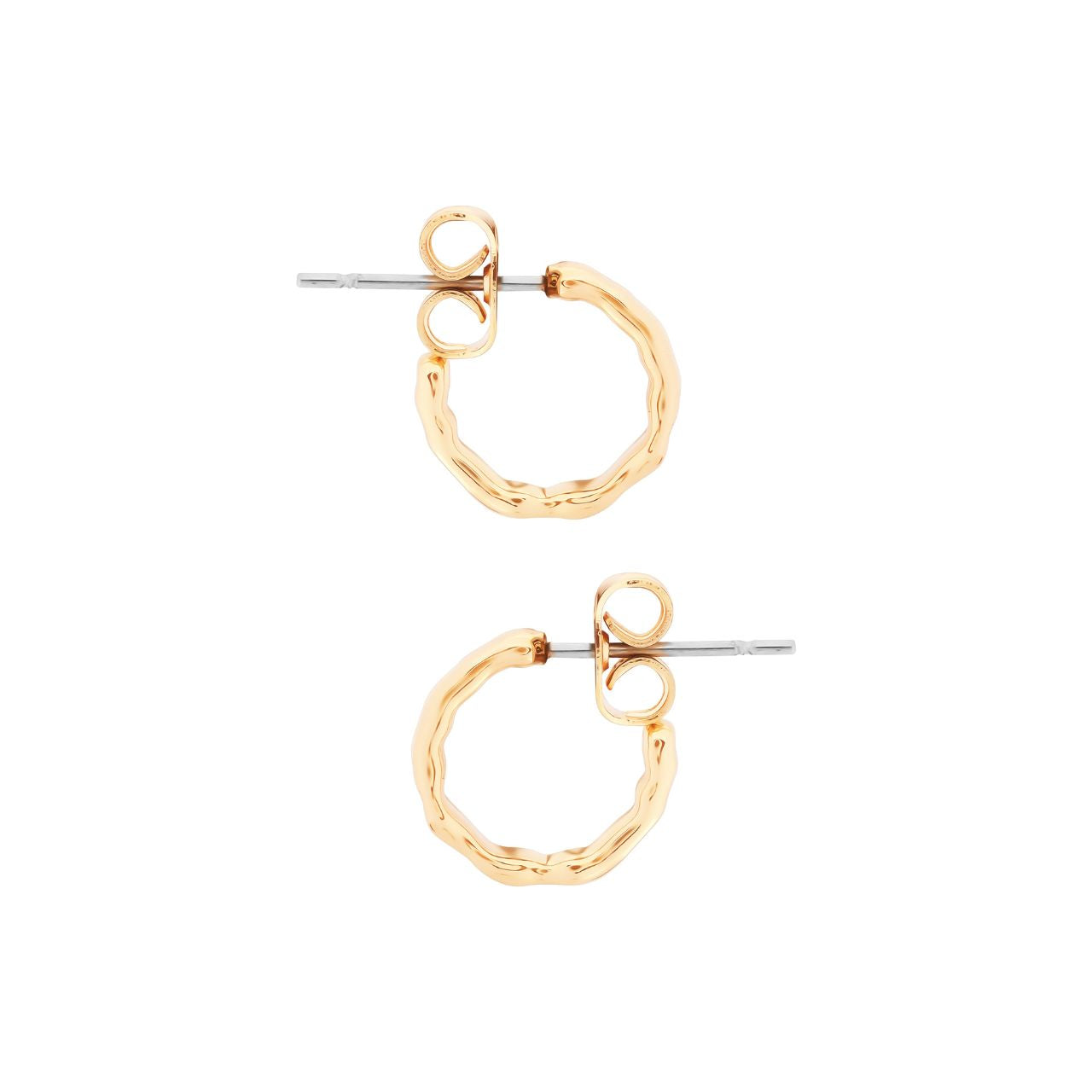 Mini Hoop Earrings Gold by Tipperary  Expertly crafted with yellow gold, the Tipperary Mini Hoop Earrings are a stylish addition to any outfit. The mini hoops offer a delicate, yet eye-catching look that is perfect for everyday wear. Elevate your style with these elegant earrings that are sure to become a staple in your jewellery collection.