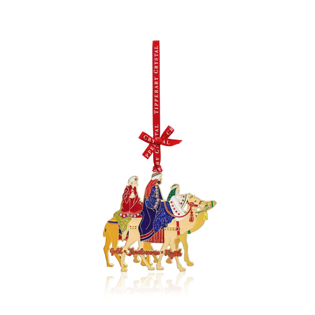 Introducing the Tipperary Sparkle Three Wise Men Decoration - a stunning addition to your Christmas décor. Made by Tipperary, this decoration features sparkles and depicts the Three Wise Men, adding a touch of elegance to your holiday display. Crafted with expertise, it is sure to bring joy and beauty to your home.