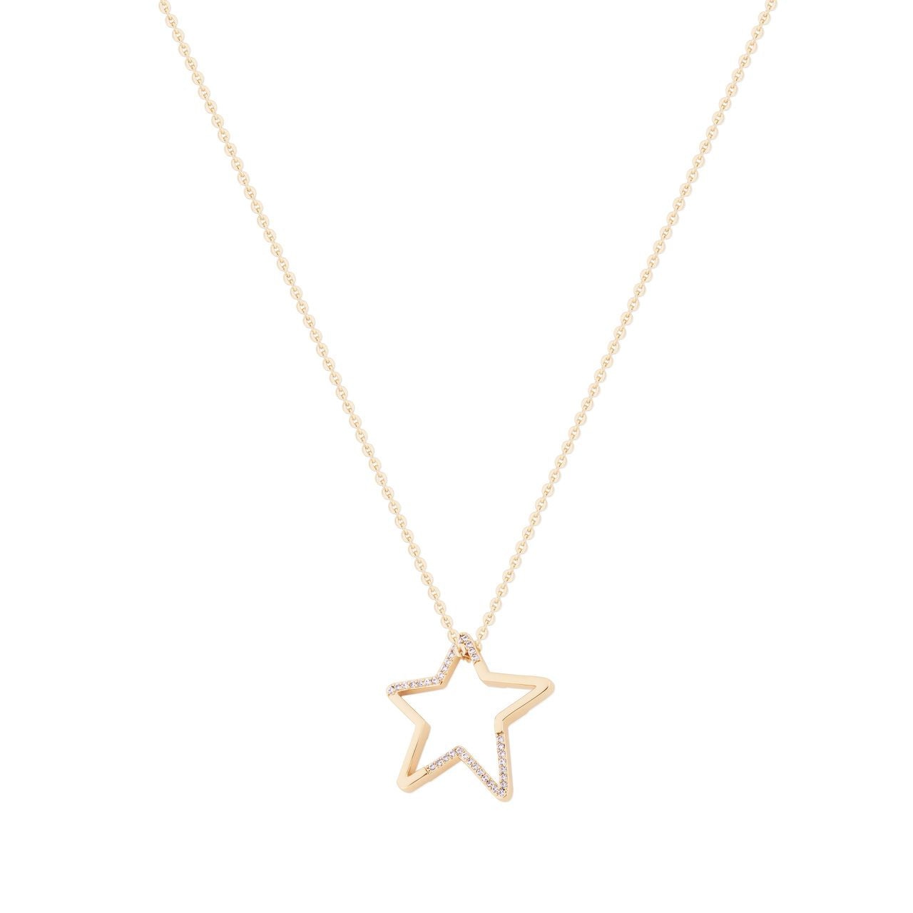 Gold Star Cut Out Pendant by Tipperary - New 2024  Showcase your sense of style with this beautiful Tipperary Gold Star Cut Out Pendant. Crafted with exquisite attention to detail, this piece of jewellery is a timeless addition to any wardrobe. Both durable and elegant, ensuring it will remain a treasured item for many years to come.