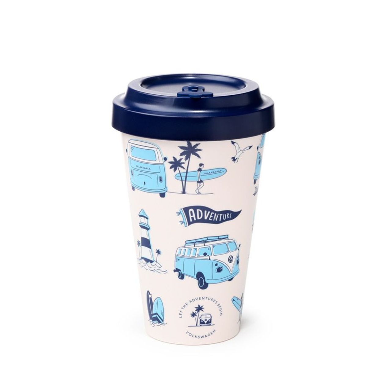 Embrace your adventurous spirit with the Volkswagen VW T1 Camper Bus Explore More Travel Mug. With a spacious 400ml capacity, this travel mug is perfect for long road trips or exploring the outdoors. Its classic design and durable construction make it a reliable companion for all your adventures.