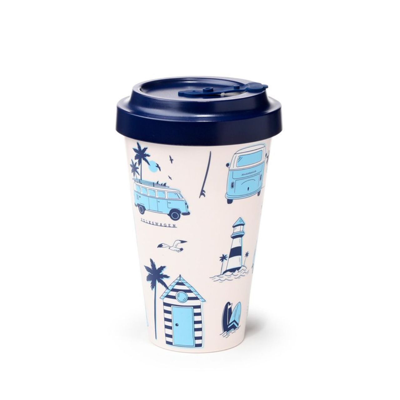 Embrace your adventurous spirit with the Volkswagen VW T1 Camper Bus Explore More Travel Mug. With a spacious 400ml capacity, this travel mug is perfect for long road trips or exploring the outdoors. Its classic design and durable construction make it a reliable companion for all your adventures.