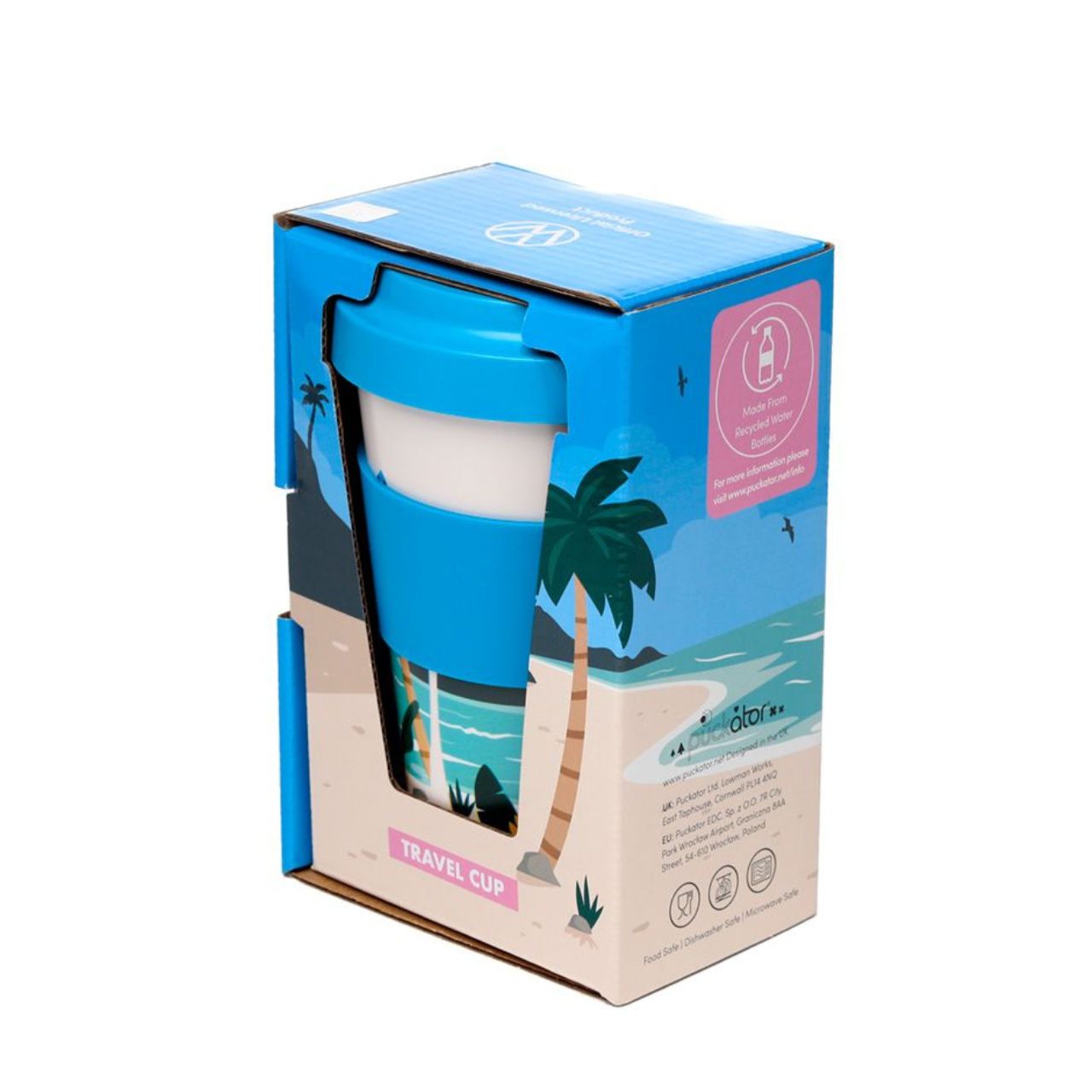 This Volkswagen VW T1 Camper Bus Waves are Calling Travel Mug holds 400ml of your favorite beverage. Its iconic design will transport you to days of carefree travel. Made from durable materials, it is perfect for both adventures and everyday life. Take a sip and hit the road!