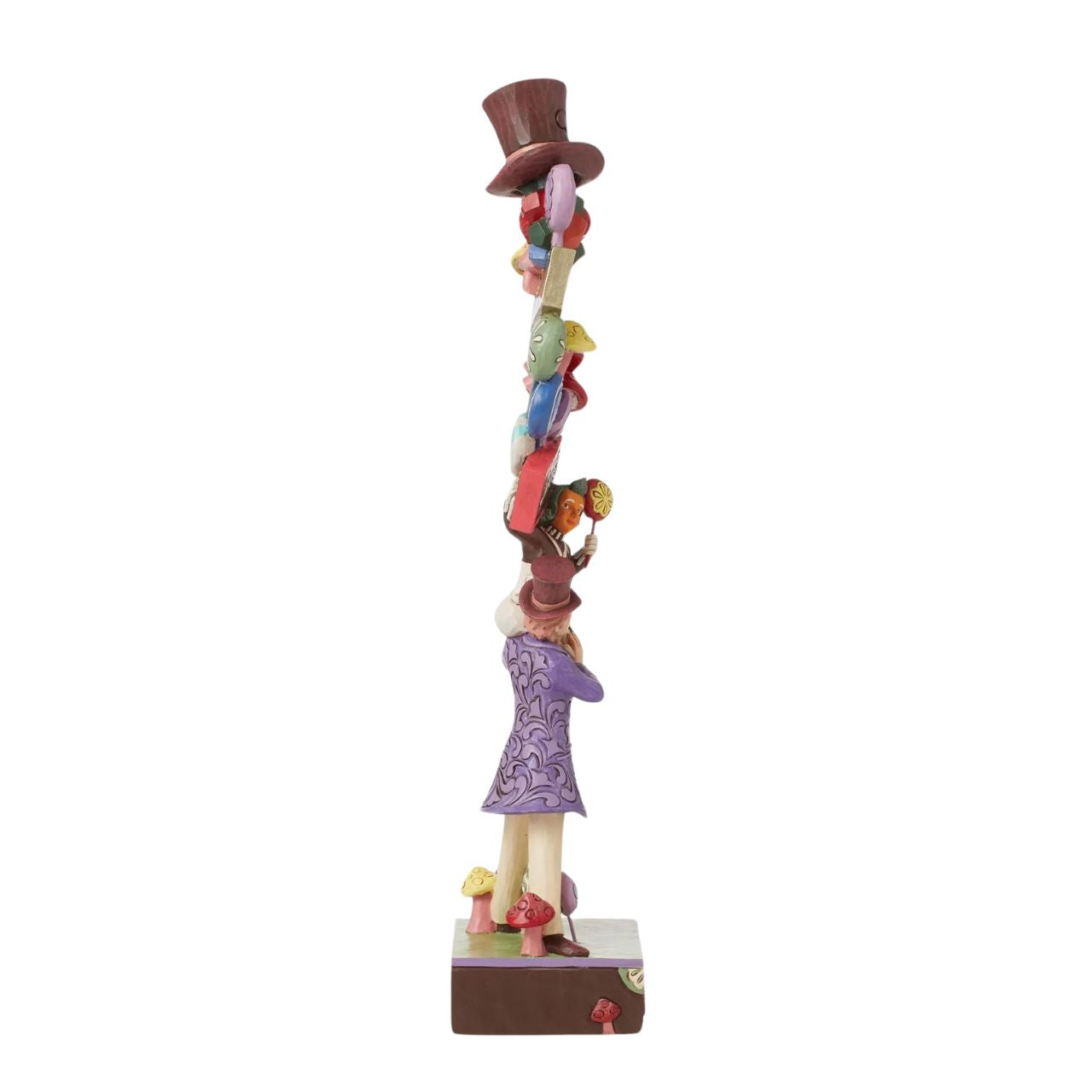 Bringing the magic of film into your home, the newest collection from award-winning artist Jim Shore brings the characters from the 1971 film Willy Wonka and the Chocolate Factory to life. Hand crafted with high quality cast stone before being hand painted by skilled artists.