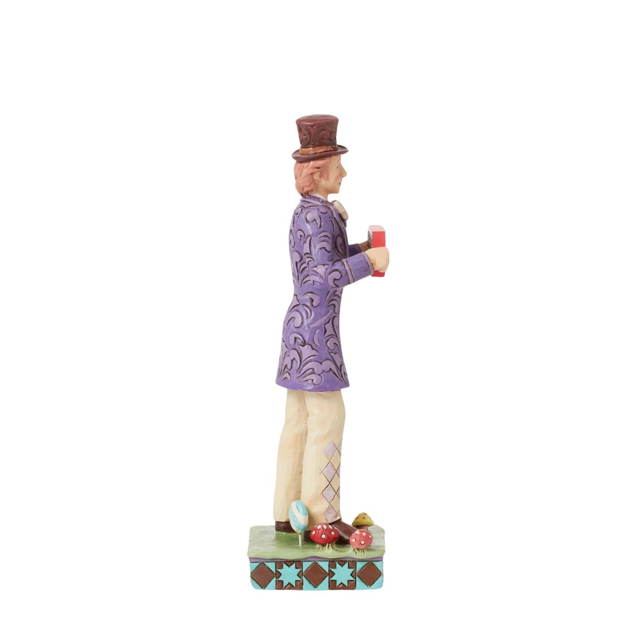 Bringing the magic of film into your home, the newest collection from award-winning artist Jim Shore brings the characters from the 1971 film Willy Wonka and the Chocolate Factory to life. Hand crafted with high quality cast stone before being hand painted by skilled artists.