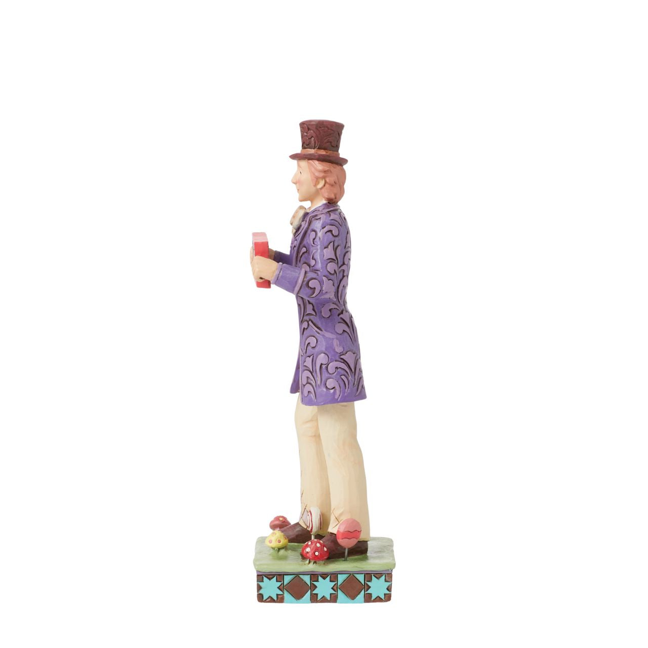 Bringing the magic of film into your home, the newest collection from award-winning artist Jim Shore brings the characters from the 1971 film Willy Wonka and the Chocolate Factory to life. Hand crafted with high quality cast stone before being hand painted by skilled artists.