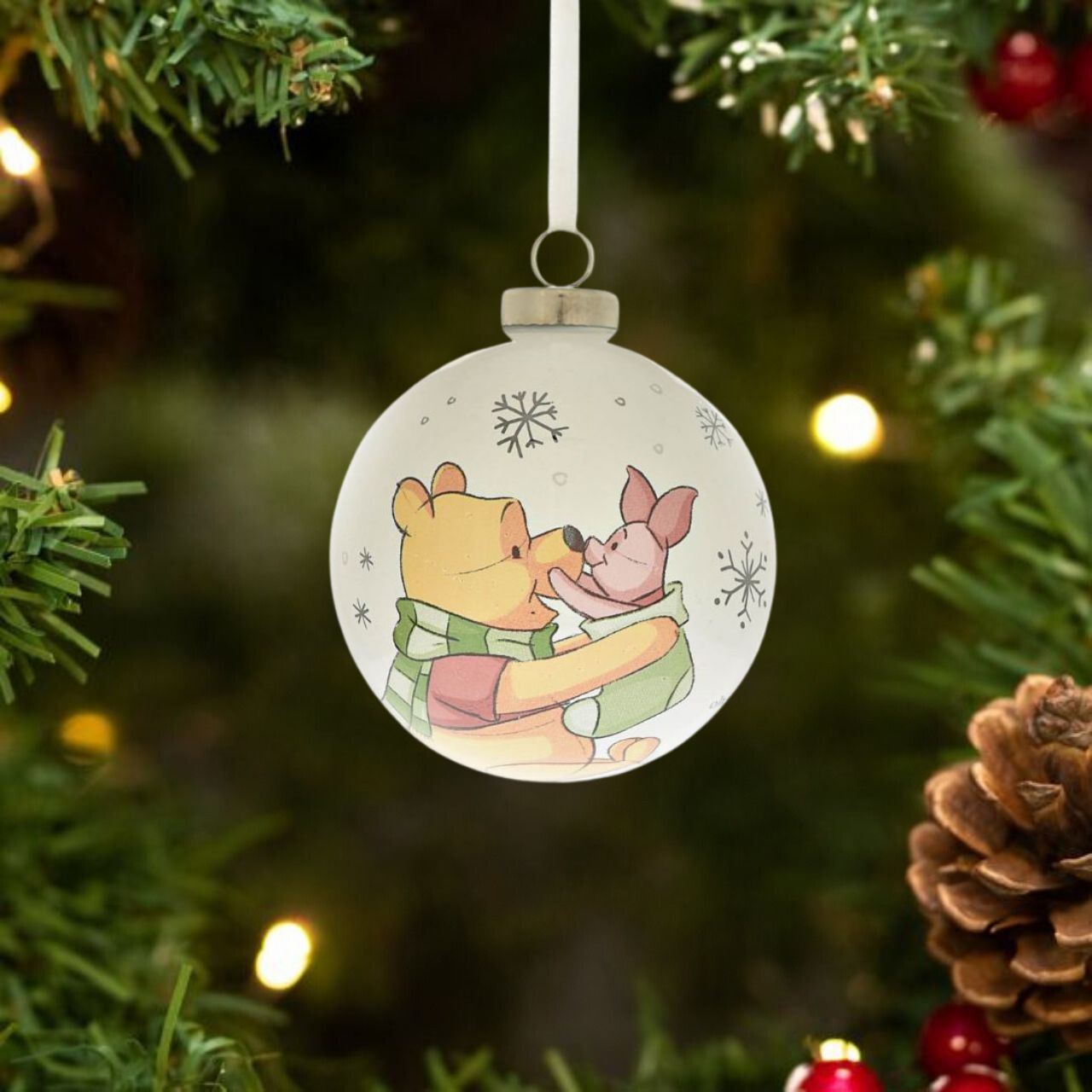 This magical bauble from Magical Beginnings commemorates Christmas with new born babies, with help from Winnie the Pooh and Piglet.