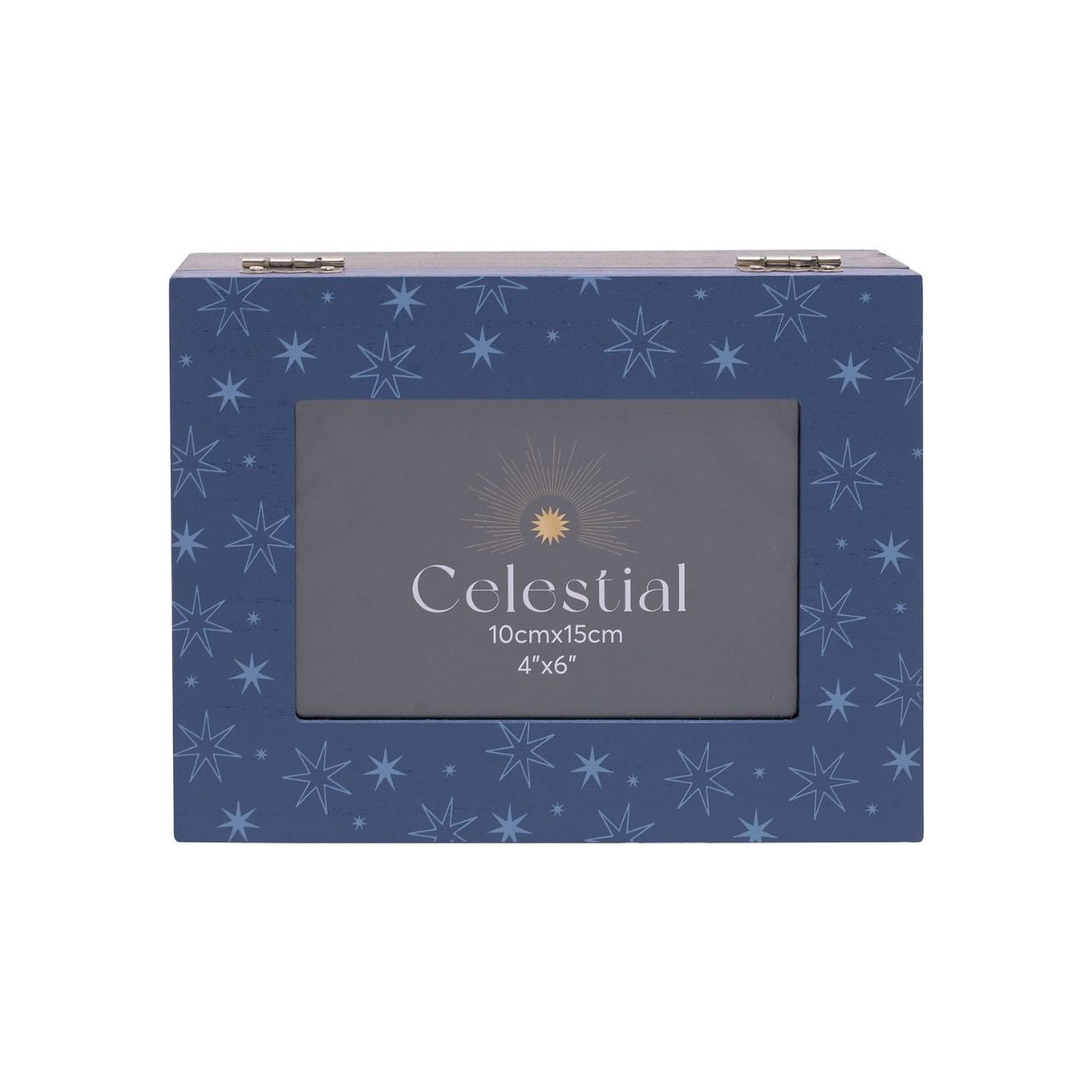 Celestial Photobox 6" x 4"  This attractive photobox provides a safe place for treasured keepsakes with a personalised touch.