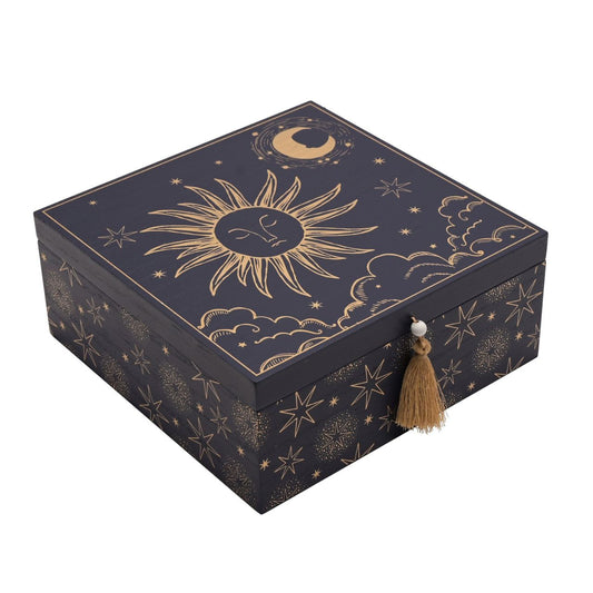 Celestial Christmas Keepsake Box  A celestial keepsake box by THE SEASONAL GIFT CO®.  This gorgeous keepsake box makes an enchanting storage solution for precious items.