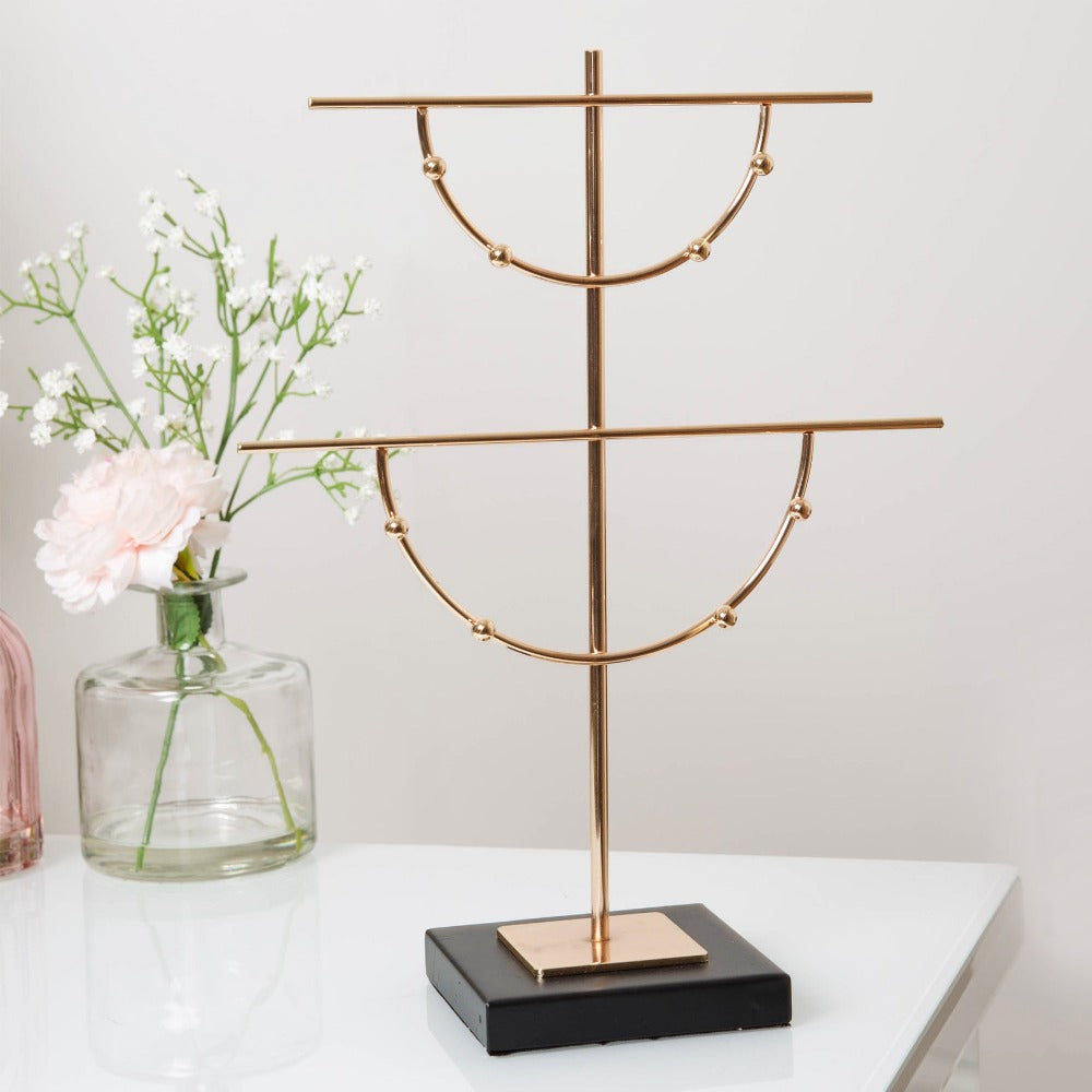 Estella Gold Finish Metal & Glass Jewellery Hanger  Create an display and keep those sparkly bits organised with this gold metal jewellery hanger unit. From Estella by SOPHIA® - Champagne Chic women's home and gift evoking the luxurious spirit of the art deco era.