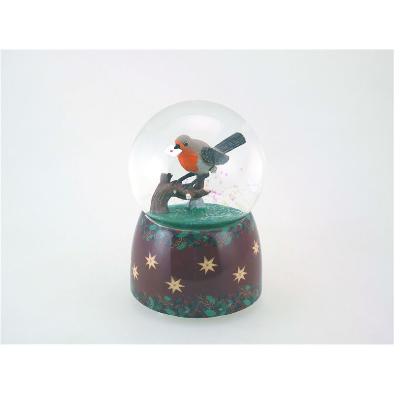 Musicboxworld Snow Globe Glitter Sparrow  Snow globe is a beautiful Christmas decoration that is treasured by people of all ages that captures the the magical moments of Christmas.