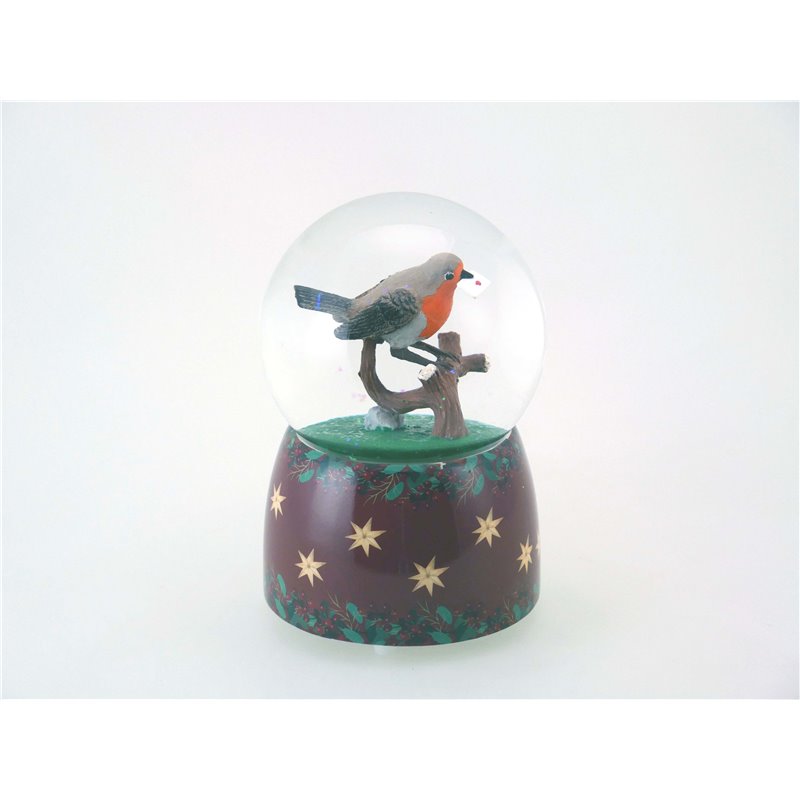 Musicboxworld Snow Globe Glitter Sparrow  Snow globe is a beautiful Christmas decoration that is treasured by people of all ages that captures the the magical moments of Christmas.