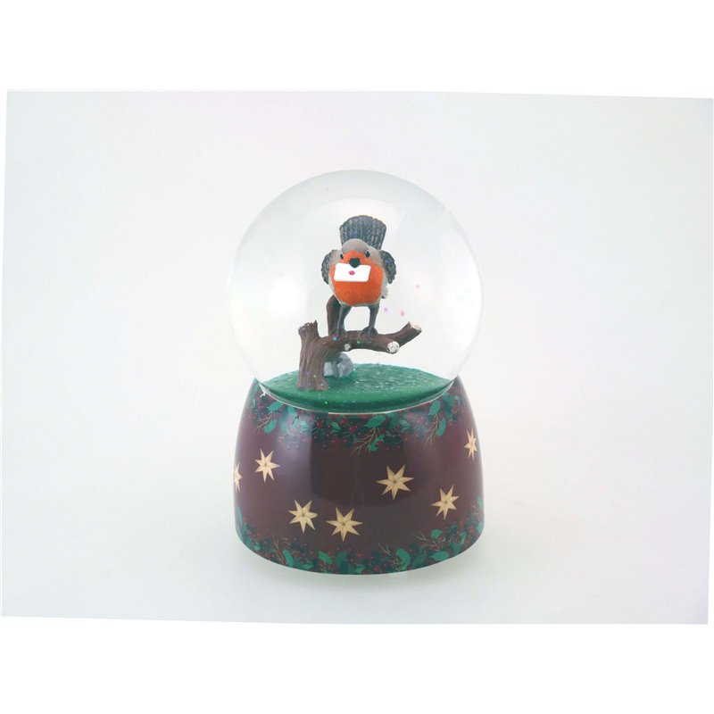 Musicboxworld Snow Globe Glitter Sparrow  Snow globe is a beautiful Christmas decoration that is treasured by people of all ages that captures the the magical moments of Christmas.