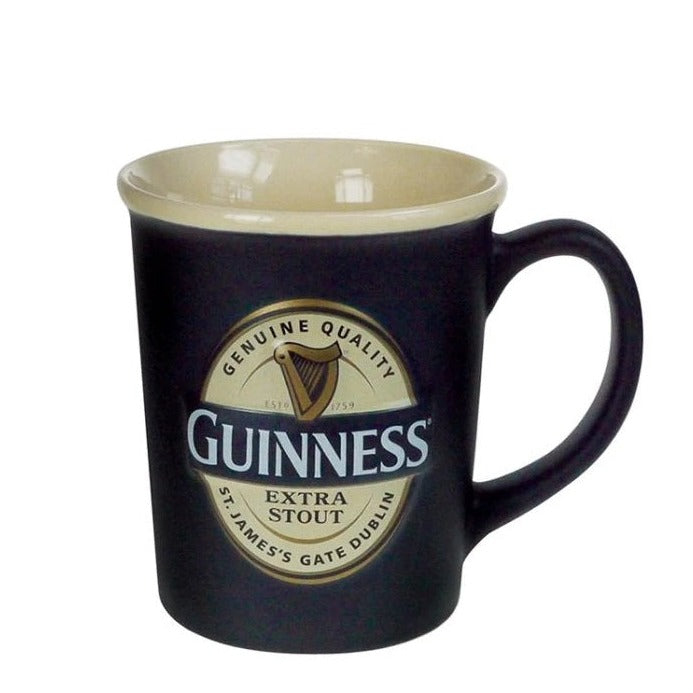 Guinness Large Black Embossed Mug – Horgan's of Blarney