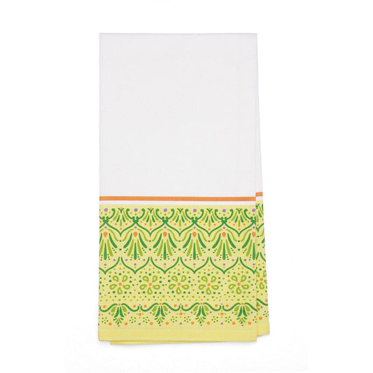 Izzy & Oliver Lemon Henna Tea Towel  Made from absorbent material, this towel is great for drying glasses, but also makes a decorative statement. Perfect for everyday use or gift giving.