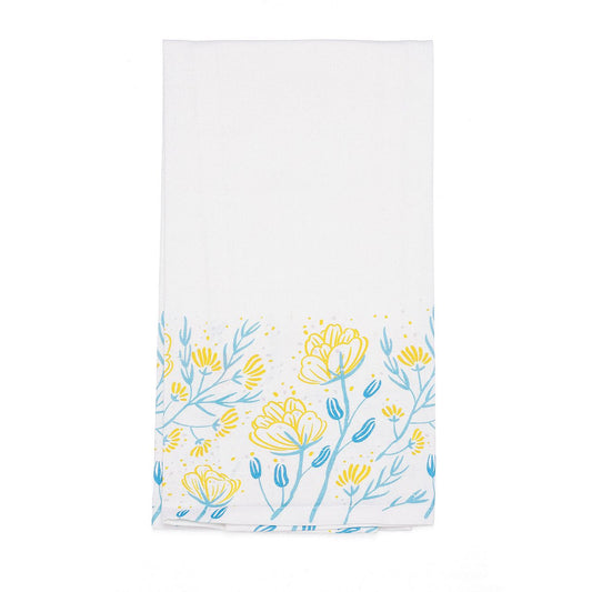 Izzy & Oliver Strawflowers Tea Towel  Made from absorbent material, this towel is great for drying glasses, but also makes a decorative statement. Perfect for everyday use or gift giving.