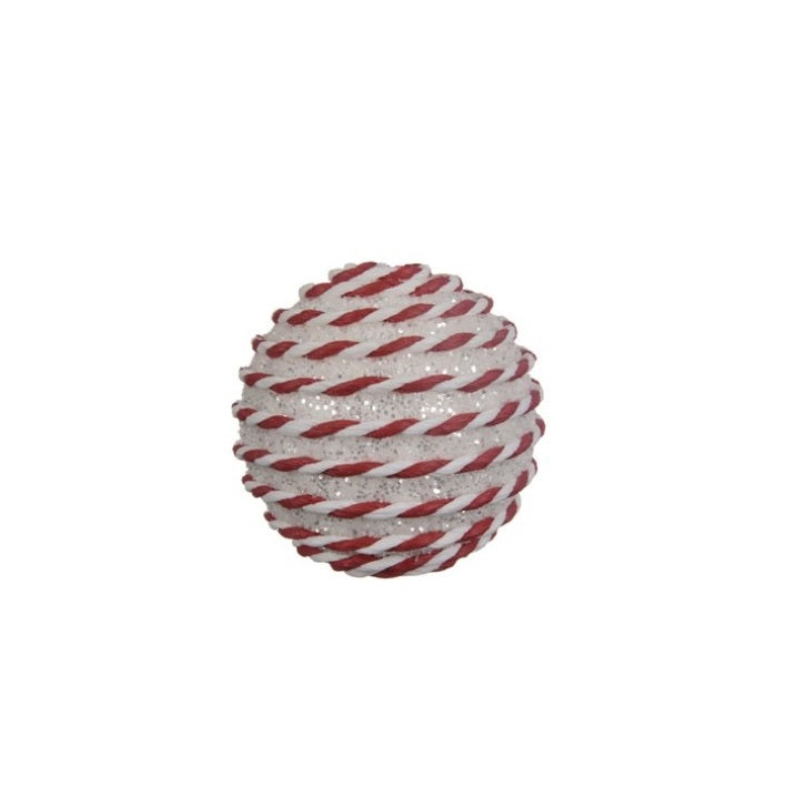 Kaemingk Christmas Foam Striped Baubles - White Red  Kaemingk surprises Christmas lovers all over the world with thousands of new innovative items each year.