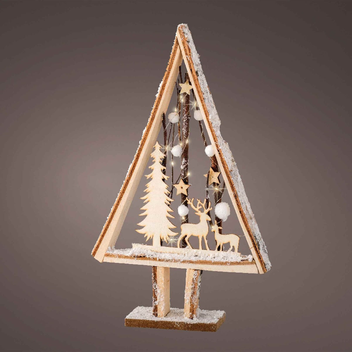 Kaemingk Micro LED Warm White Birch Tree Scene - Indoor  Add touch of rustic elegance to your home decor with this stunning warm white LED birch tree light.
