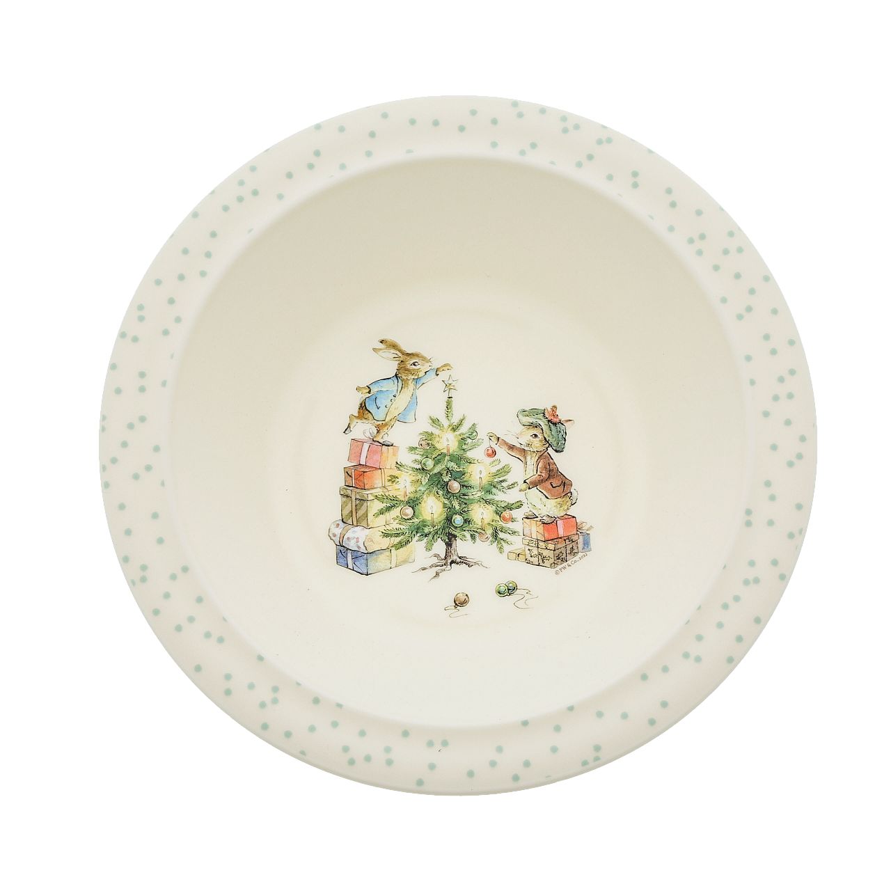 Beatrix Potter Peter Rabbit Christmas Dinner Set  Introducing this brand new at home with Peter Rabbit collection. There's nothing quite like a fun Peter Rabbit motif to entice those little tummies to clear their plates. Make mealtimes fun and practical with this Christmas dinner set.