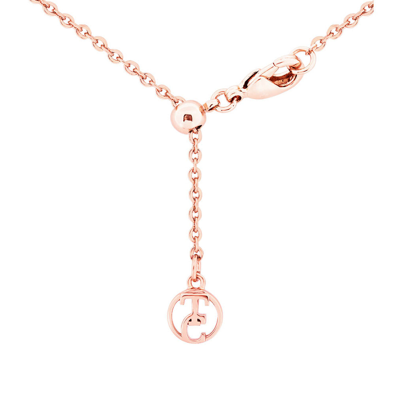 Tipperary Crystal T-Bar Cz Set Circle & Bar Pendant Rose Gold - New 2022  Cz Set Circle & Bar Pendant Rose Gold - New 2022