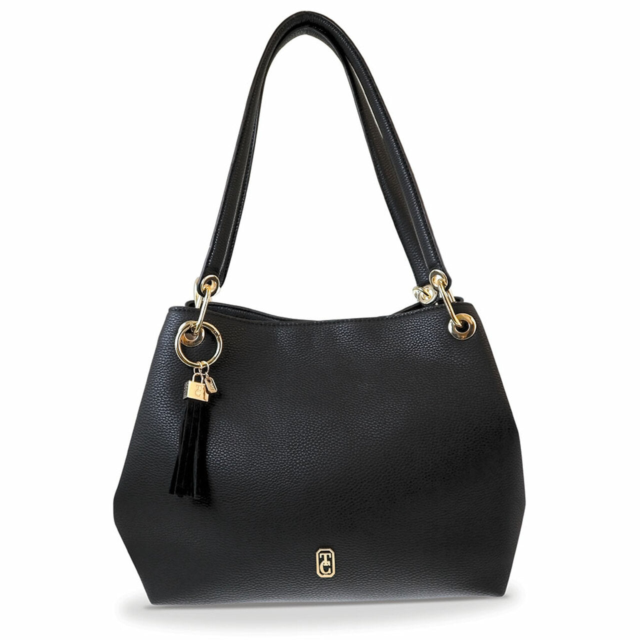 Tote Bag - Sicily Black (Yellow gold hardware)  Our effortless Sicily Shoulder Bag is so comfortable you’ll want to carry it everywhere.