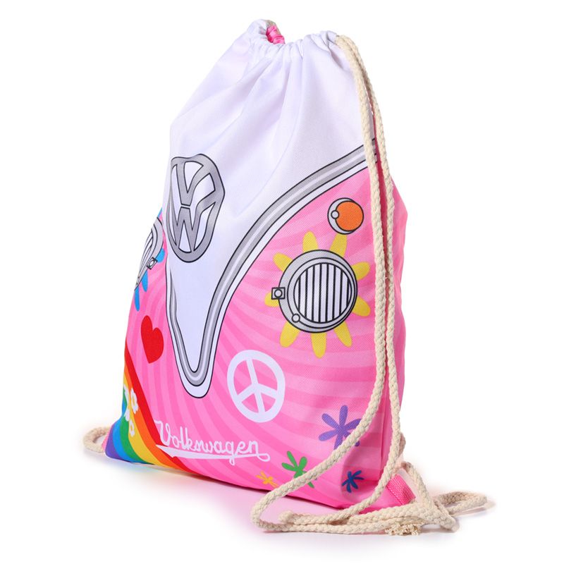 Volkswagen VW T1 Camper Bus Summer Love Drawstring Bag  Dims: Height 42 cm Width 32.5 cm Depth 0.5 cm