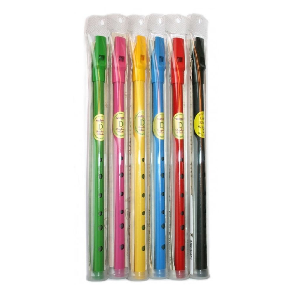 Waltons Rainbow Whistle Light Green in Tube & in The Key of D Fun, colourful, tin whistle in the key of D. Comes in a clear tube with instruction leaflet that includes Irish and international tunes.  Available in Light Green